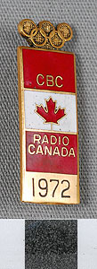 Thumbnail of Identification Olympic Pin: CBC Radio Canada (1977.01.1049)