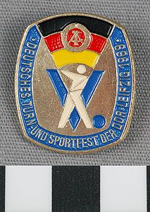 Thumbnail of Commemorative Pin: "Deutsches Turn-und Sportfest Der DDR, Leipzig 1969" (1977.01.1057)