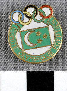 Thumbnail of Olympic Commemorative Cuff Link: Comite Olympique Egyptien ()