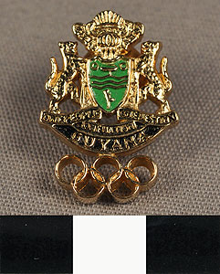 Thumbnail of Commemorative Olympic Pin:  Guyana (1977.01.1131)