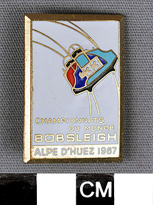Thumbnail of Commemorative Pin: World Championship Bobsleigh (1977.01.1157)