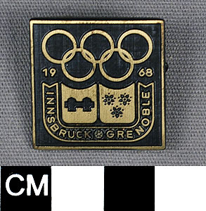 Thumbnail of Commemorative Olympic Pin: "1968 /Innsbruck Grenoble" (1977.01.1160)