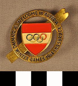 Thumbnail of Commemorative Pin: IX Winter Olympics (1977.01.1187)