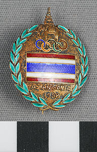 Thumbnail of Commemorative Pin for  III Asian Games  in Tokyo: Thailand (1977.01.1190)