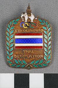 Thumbnail of Commemorative Pin: Thai Olympic Delegation, XVI Summer Olympics (1977.01.1193)