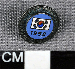 Thumbnail of Commemorative Pin: Korean Delegation, 3rd Asian Games (1977.01.1205)