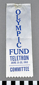 Thumbnail of Identification Badge: Olympic Fund Telethon Committee Member (1977.01.1343)