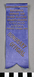 Thumbnail of Honorary Officials Badge: National Indoor Ice Speed Skating Championships (1977.01.1348)