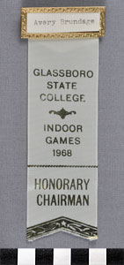 Thumbnail of Identification Badge: Honorary Chairman, Glassboro State College Indoor Games (1977.01.1354)