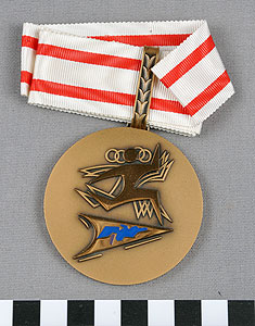 Thumbnail of Bronze Prize Medal: Mediterranean Games (1977.01.1368B)