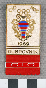 Thumbnail of IOC Officials Badge: IOC and NOC Meeting, Dubrovnik (1977.01.1380)
