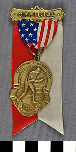 Thumbnail of Officials Badge: International Golden Gloves, United States Vs. Poland (1977.01.1393)