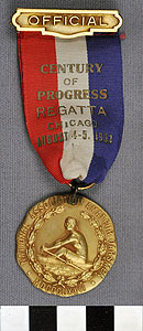 Thumbnail of Officials Badge: Century of Progress Regatta (1977.01.1396)