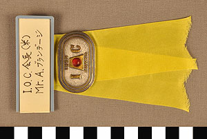 Thumbnail of IOC Identification Badge: Tokyo Olympic Games (1977.01.1420)