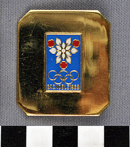 Thumbnail of Identification Pin: X Winter Olympics (1977.01.1433B)