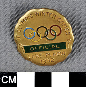 Thumbnail of Officials Badge: III Olympic Winter Games (1977.01.1448A)