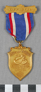 Thumbnail of Officials Badge: Chicago Tribune International Golden Gloves, Europe v. Chicago (1977.01.1454)