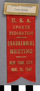 Thumbnail of Identification Badge: U.S.A. Sports Federation Quadrennial Meeting (1977.01.1468)