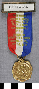 Thumbnail of Officials Badge: Amateur Athletic Union National Track and Field Championship (1977.01.1470)