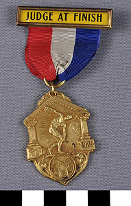Thumbnail of Judge at Finish Badge: Illinois Athletic Club (1977.01.1484)