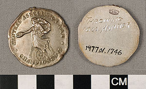 Thumbnail of Medal: Central Association Amateur Athletic Union, Hammer Throw (1977.01.1746)