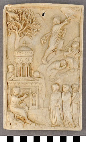 Thumbnail of Reproduction: Plaque, Ascension of Christ and the Maries (1914.13.0006)