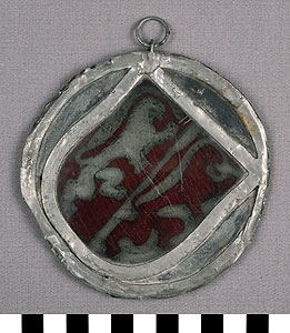 Thumbnail of Stained Glass of Heraldic Medallion (1949.02.0004)