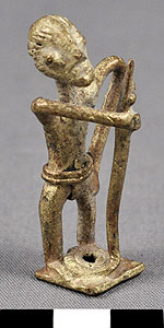 Thumbnail of Reproduction Gold Weight, Human Form, Man Pushing a Stick (1969.02.0008)