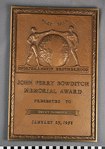 Thumbnail of Plaque: John Perry Bowditch Memorial Award  (1977.01.0779)