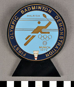 Thumbnail of Commemorative Plaque: "First Olympic Badminton Demonstration" (1977.01.0971)
