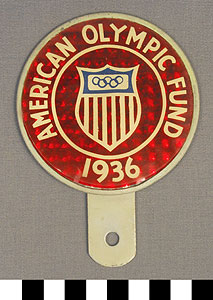 Thumbnail of Commemorative Olympic Reflector: 1936 American Olympic Fund (1977.01.0973)
