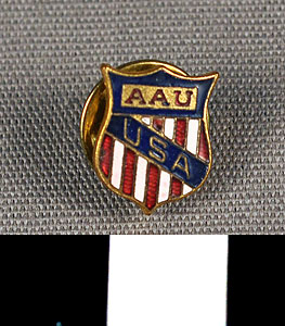 Thumbnail of Tie Tack:  "A.A.U. / U.S.A." (1977.01.1007A)