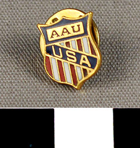 Thumbnail of Tie Tack:  "A.A.U. / U.S.A." (1977.01.1007C)