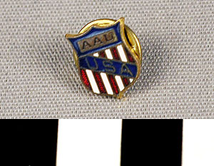 Thumbnail of Tie Tack:  "A.A.U. / U.S.A." (1977.01.1007E)
