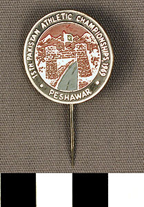 Thumbnail of Commemorative Pin: 15th Pakistan Athletic Championships (1977.01.1025)
