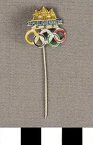 Thumbnail of Commemorative Stick Pin for the Olympics:  Khmer Republic (1977.01.1042)