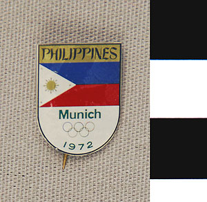 Thumbnail of Commemorative Stick Pin for XX Summer Olympics in Munich: Philippines (1977.01.1052)