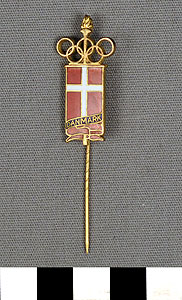 Thumbnail of Commemorative Olympic Stick Pin: Denmark (1977.01.1078)