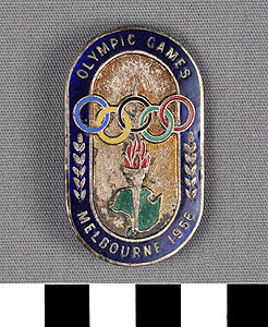 Thumbnail of Commemorative Olympic Pin: "Olympic Games Melbourne 1956" (1977.01.1194)
