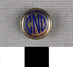 Thumbnail of Cuff Link: "CND" (1977.01.1240)