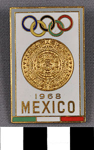 Thumbnail of Commemorative Pin for XIX Summer Olympics in Mexico City (1977.01.1385)