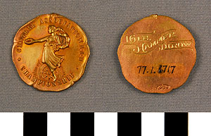 Thumbnail of Medal: Amateur Athletic Union, Central Association, Hammer Throw (1977.01.1717)