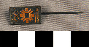 Thumbnail of Olympic Commemorative Pin:  Bronze Snowflake Emblem Sarajevo 1984 (1984.18.0022)
