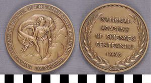 Thumbnail of Reproduction of Medal: National Academy of Sciences Centennial,1963 (1991.04.0017A)