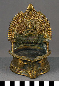 Thumbnail of Kamakshi Deepam, Oil Lamp: Lakshmi (1993.18.0144)