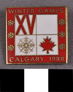 Thumbnail of Commemorative Olympic Pin: XV Winter Olympics (2003.09.0003)