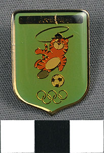 Thumbnail of Commemorative Olympic Pin:  1988 Seoul Football Tiger (2003.09.0005)