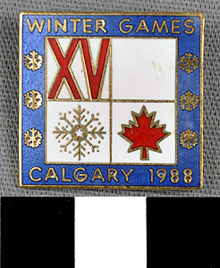 Thumbnail of Commemorative Olympic Pin: XV Winter Olympics (2003.09.0009)