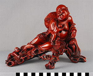 Thumbnail of Carving: Pudai (Budai, Hotei) with Three Children and Rat (2009.04.0004)
