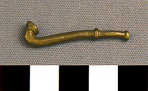 Thumbnail of Gold Weight: Smoking Pipe (2011.05.0885)